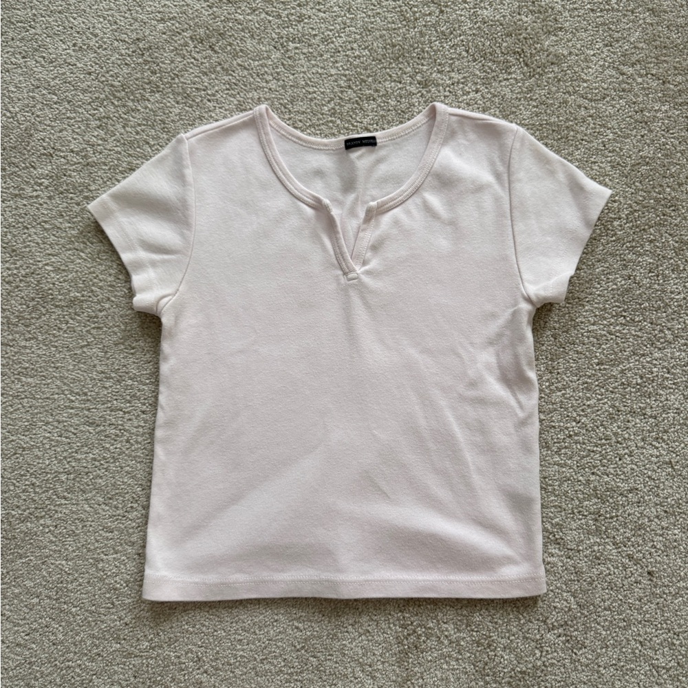 Brandy Melville Pink Baby Tee